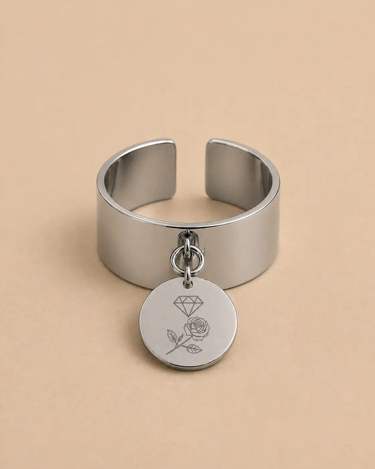 Bague médaille personnalisée L'atelier d'Aimie