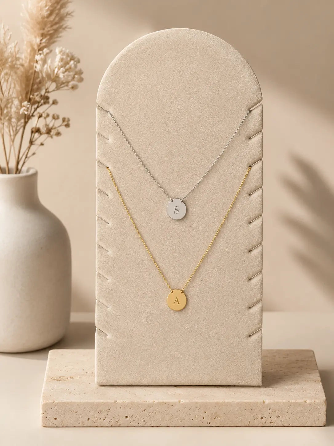 Collier initiale rond L'atelier d'Aimie