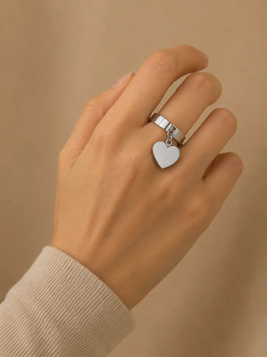 Bague cœur fine personnalisable L'atelier d'Aimie