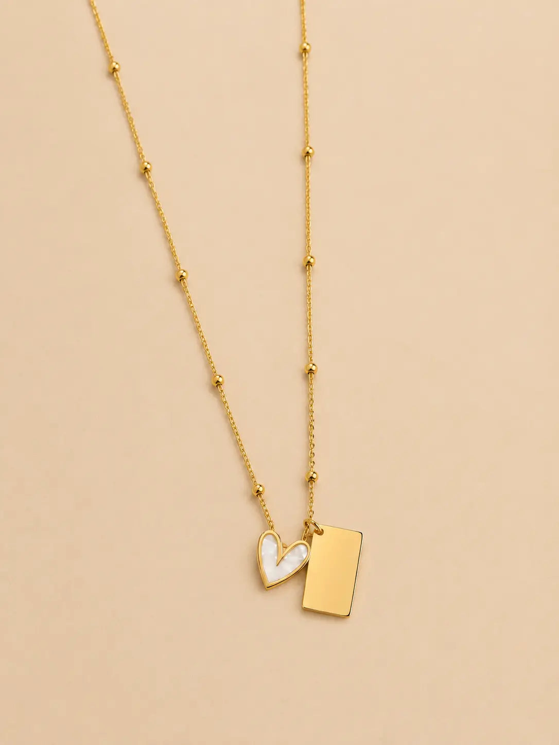 Collier coeur nacré personnalisé L'atelier d'Aimie