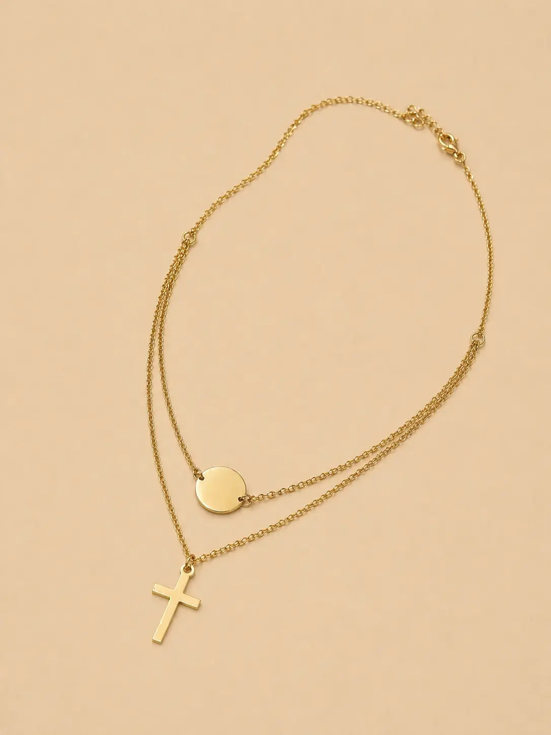 Collier Croix & Médaille Gravée L'atelier d'Aimie