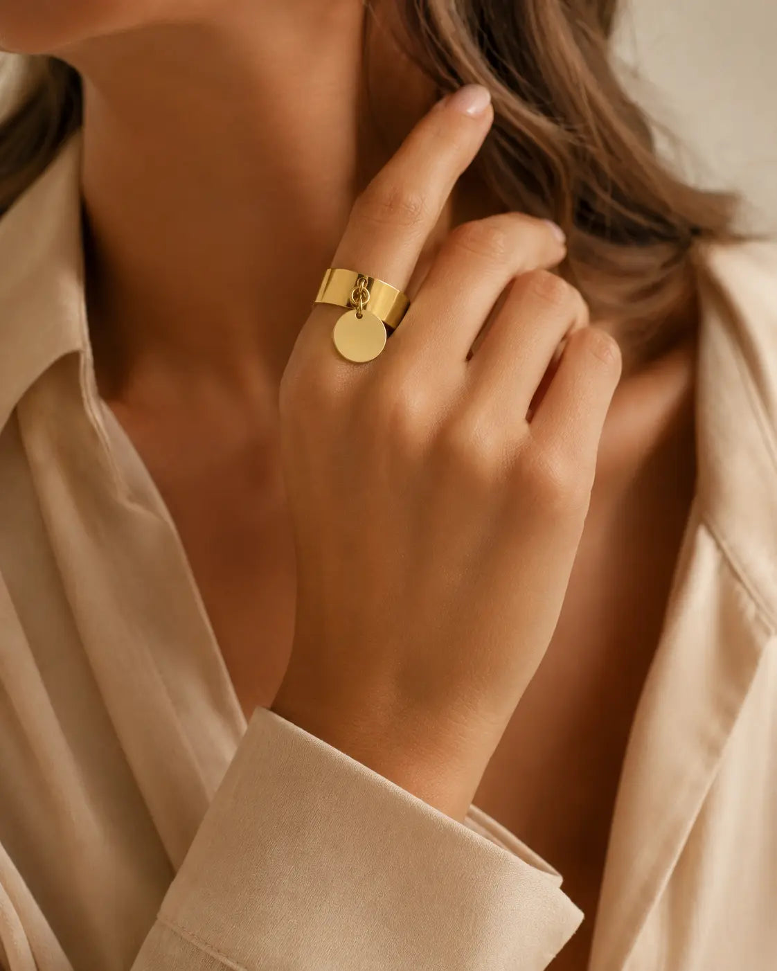 Bague médaille personnalisée L'atelier d'Aimie
