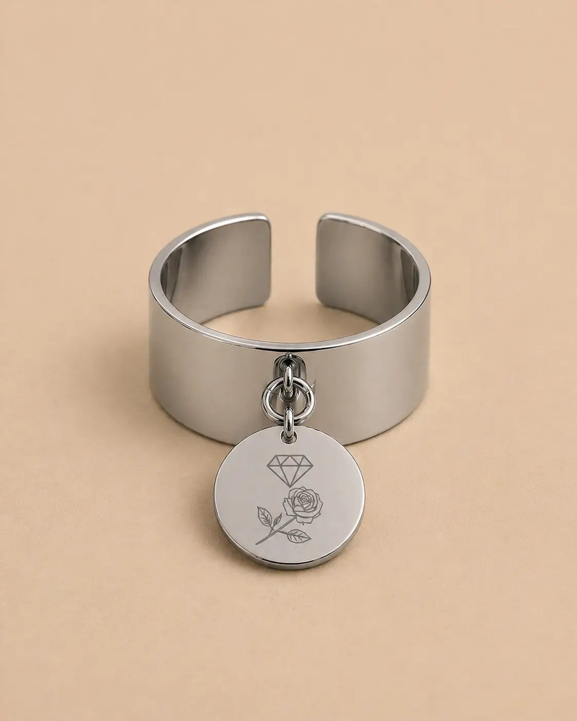Bague médaille personnalisée L'atelier d'Aimie