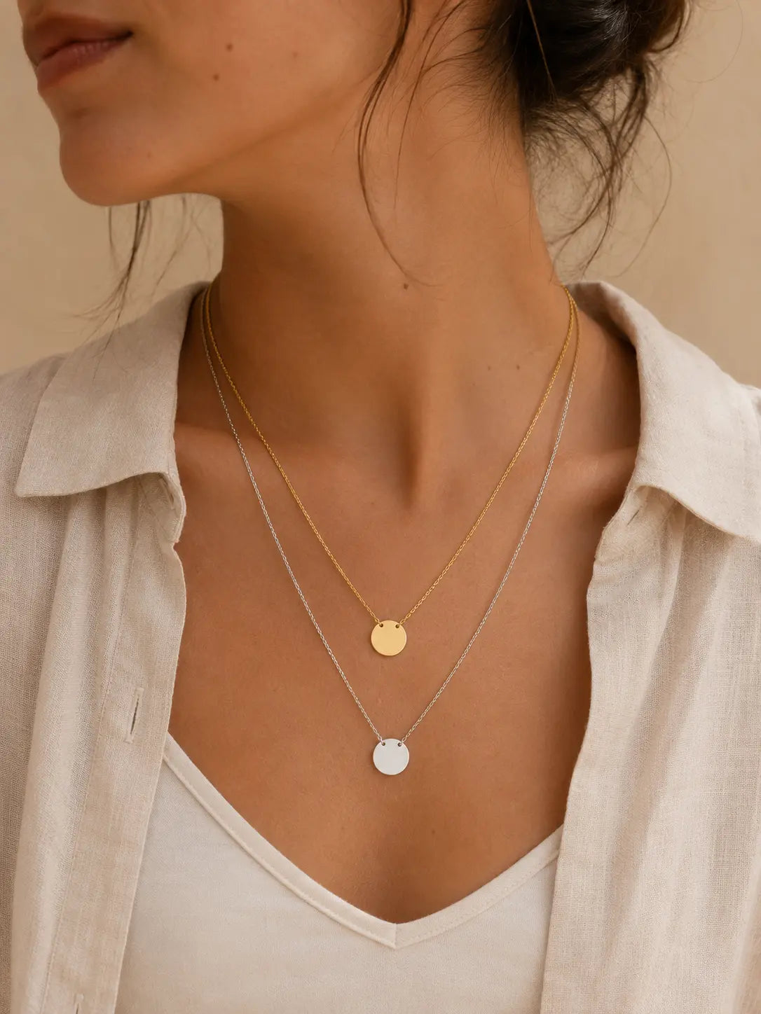 Collier initiale rond L'atelier d'Aimie