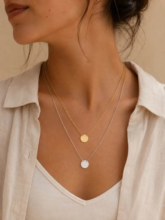 Collier initiale rond L'atelier d'Aimie