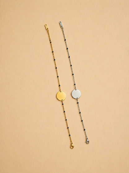 Bracelet personnalisé perles noires L'atelier d'Aimie