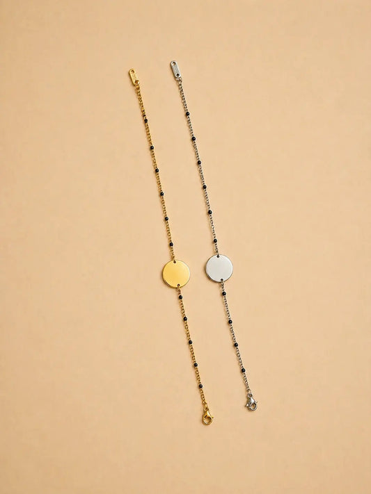 Bracelet personnalisé perles noires L'atelier d'Aimie