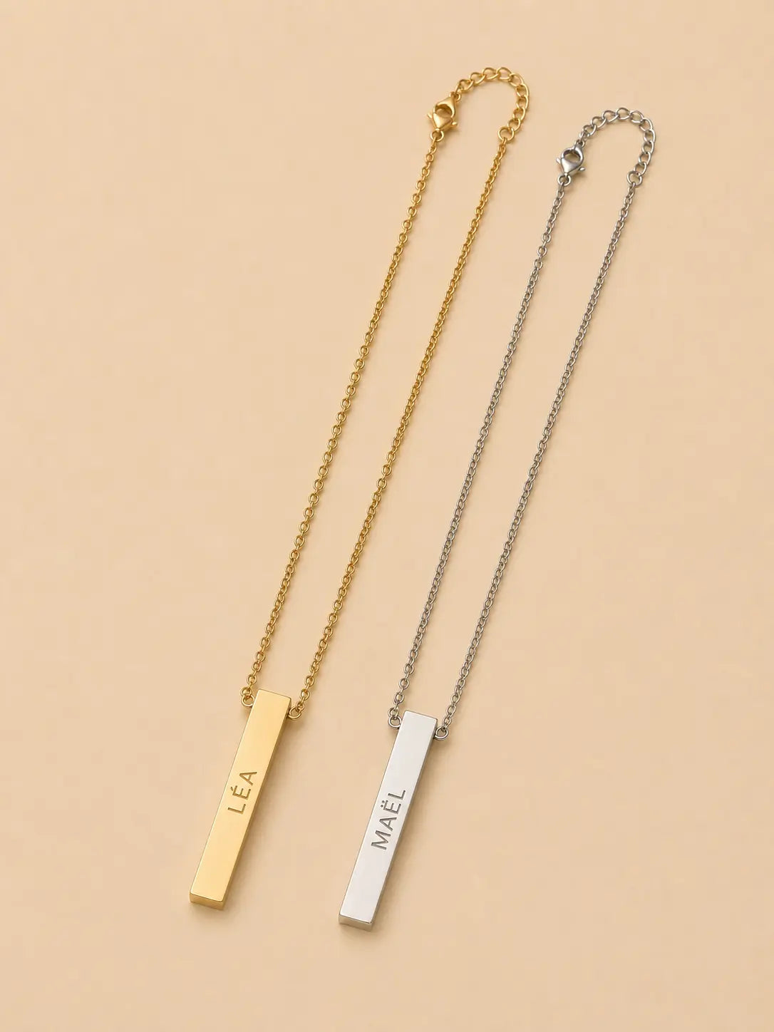 Collier bâton 4 faces gravable L'atelier d'Aimie