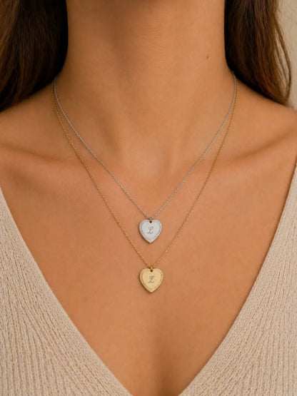 Collier cœur initiale personnalisée L'atelier d'Aimie