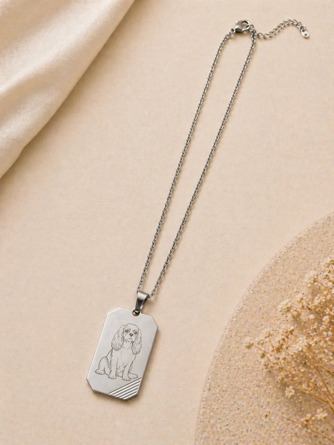 Collier plaque personnalisée mixte L'atelier d'Aimie