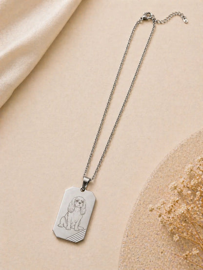 Collier plaque personnalisée mixte L'atelier d'Aimie